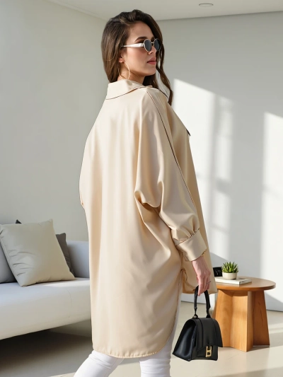 Royalfashion Dlouhá oversized košile pro ženy