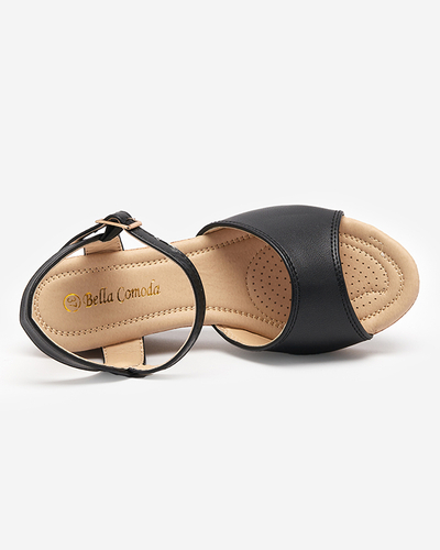 Černé dámské sandály na klínku Bofalli - Obuv