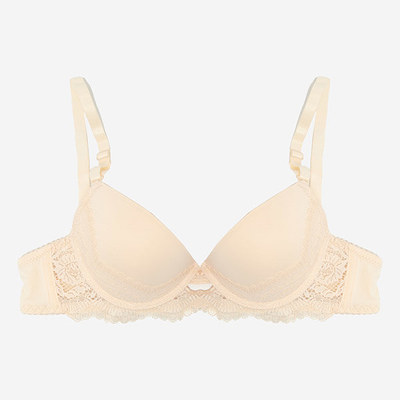 Dámská béžová podprsenka s krajkou - Spodní prádlo