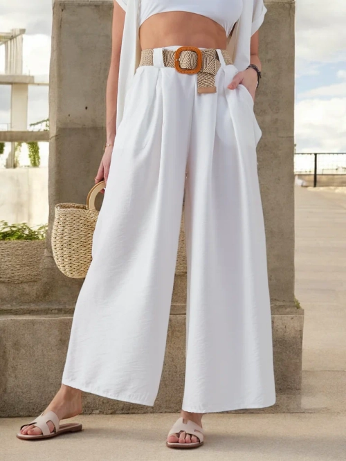 Royalfashion Жіночі широкі брюки з віскози