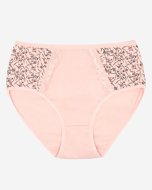 Рожеві трусики з принтом. PLUS SIZE- Нижня білизна