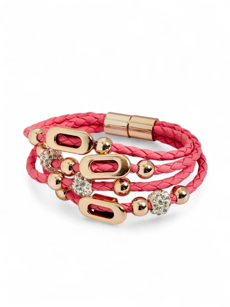 Dámský náramek s korálky a zirkony