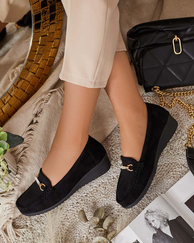 Royalfashion Dámské semišové mokasíny eko Ewo