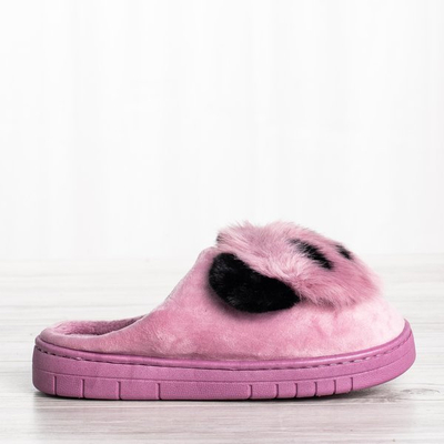 Фіолетові тапочки із зображенням Panda - Взуття 1