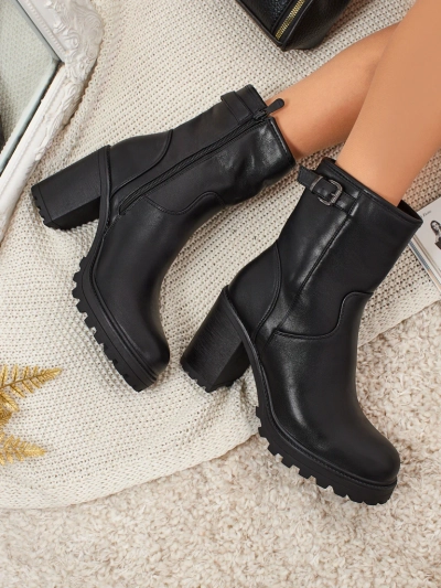 Ботильйони жіночі еко шкіряні на підборах Sylvarra