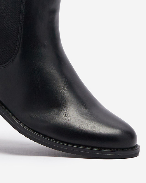 Чорні жіночі черевики a'la sztyblety Novos- Footwear