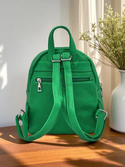 Жіночий рюкзак Elettra Verde Królewska Moda екошкіра 25x25x10 см