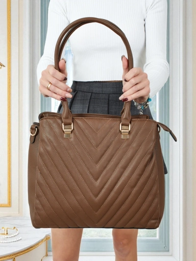 Dámská shopper kabelka z eko kůže s ražbou Corvella