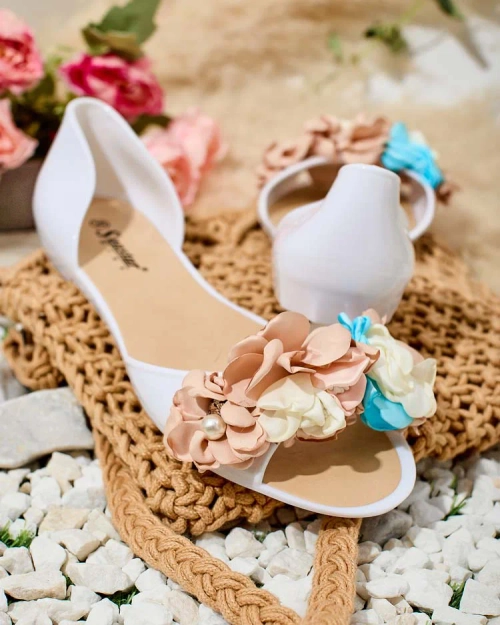 Royalfashion Гумові балетки з квіткою Koddies