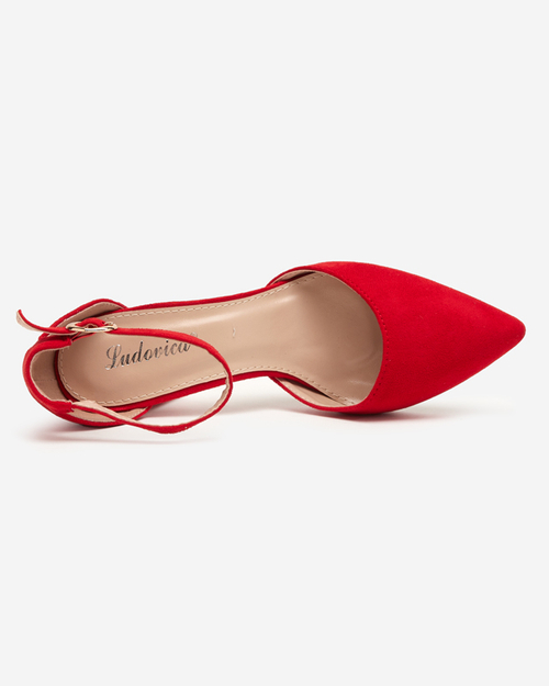 Червоні жіночі босоніжки на підборах Hareda