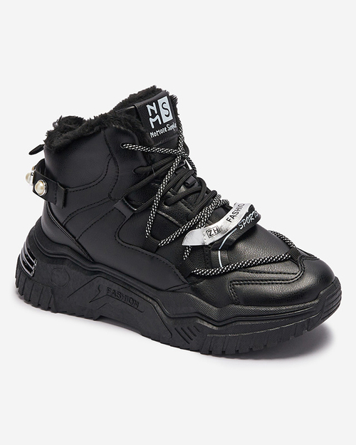 Чорні жіночі утеплені кросівки Pommie