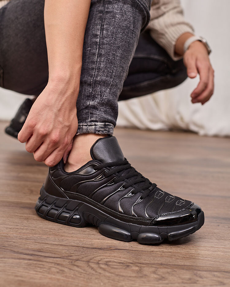 Royalfashion Černé pánské sportovní tenisky Makkika