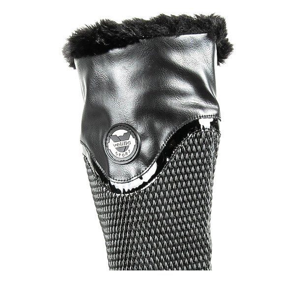 Czarne kozaki na niskim słupku Meri - Obuwie