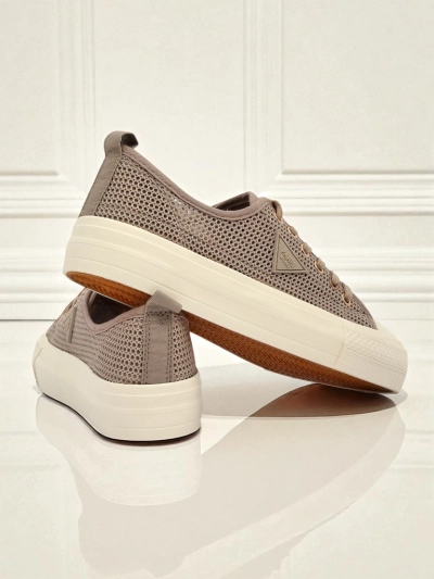 Dámské sneakers Hypatia Mesh světle hnědé na léto plochá podrážka 3cm