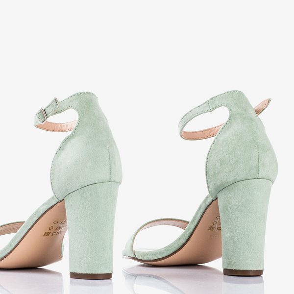 Dámské zelené sandály na sloupku Sweet Honey - Footwear 1