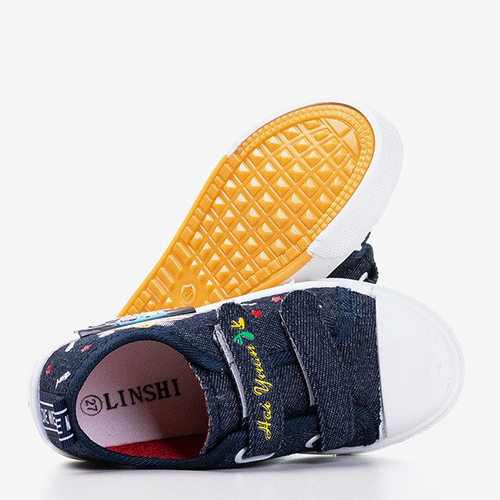 Дитячі темно-сині кросівки з принтом Drio - Взуття