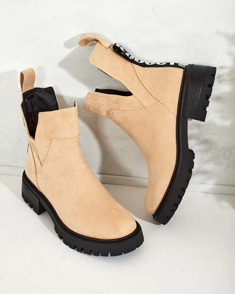 Royalfashion Dámské kozačky Gorgie s výřezem