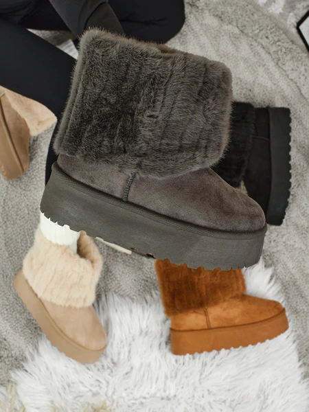 Чоботи a'la снігоходи жіночі з хутром Irelle