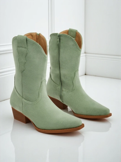 Dámské kovbojské boty eko semišové SpireHush