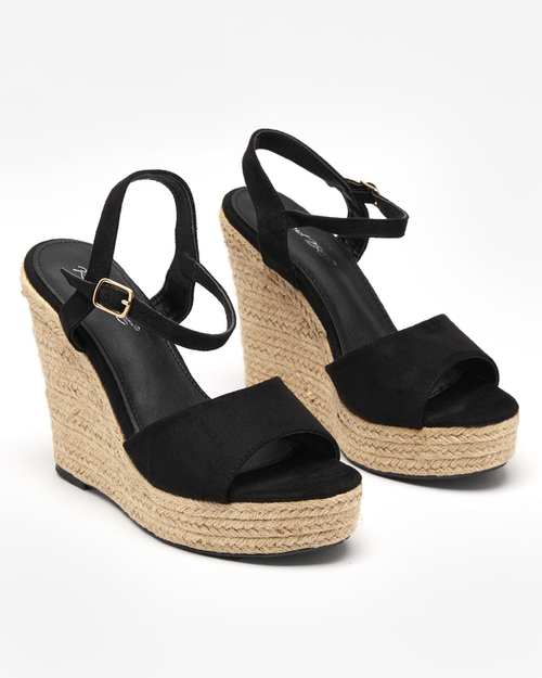 Жіночі босоніжки на високому каблуці чорного кольору Kentui - Взуття