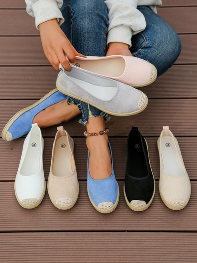 Royalfashion Dámské ekologické semišové espadrilky Aroles