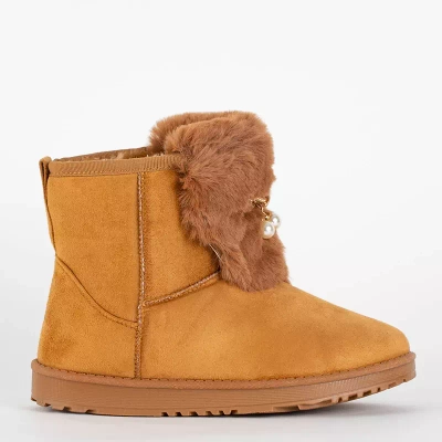 OUTLET Dámské velbloudí sněhule s ozdobným svrškem Cioni- Shoes