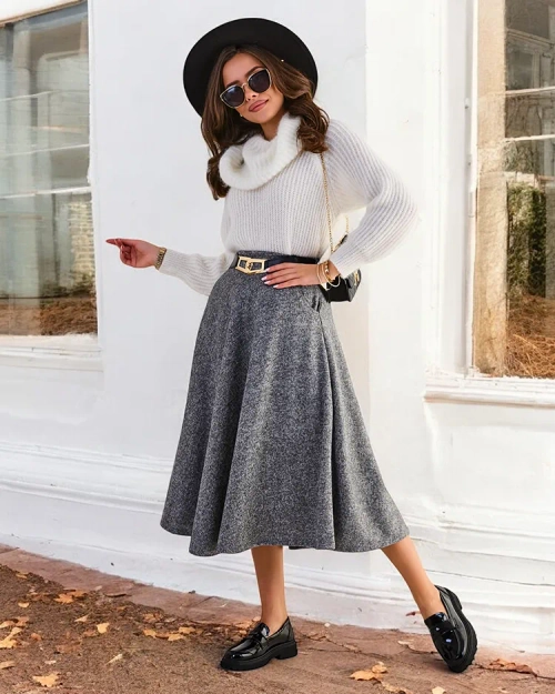 Спідниця міді для жінок Royalfashion