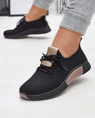 Černá dámská sportovní obuv s hnědou vložkou Keteti - Obuv