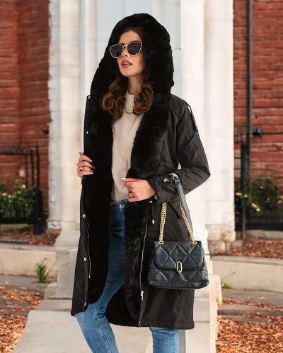 Dlouhý ženský kabát Royalfashion