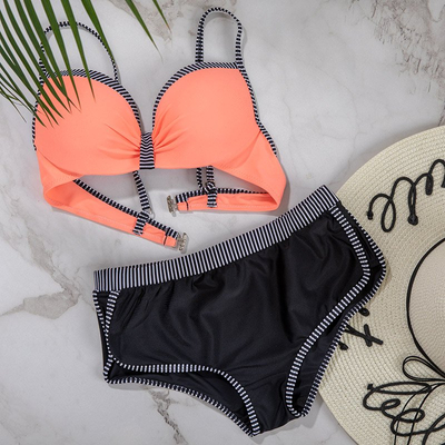 Oranžové dvoudílné plavky - Spodní prádlo