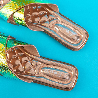 Dámské holografické pantofle Edila - boty