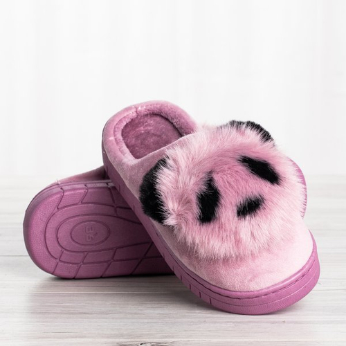 Фіолетові тапочки із зображенням Panda - Взуття 1