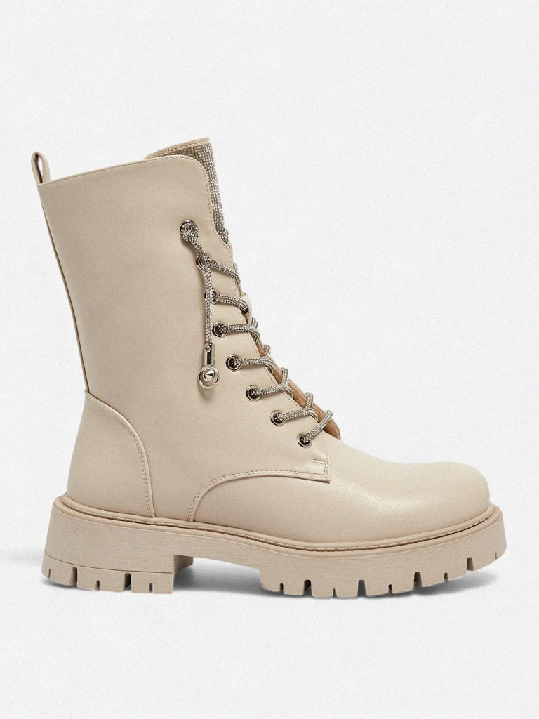 Eko kožené šněrovací dámské boty Farly