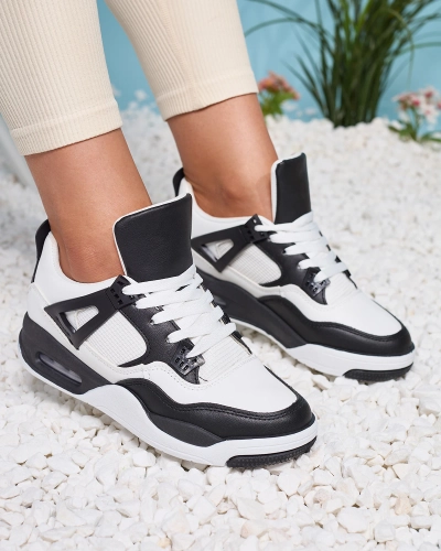 Černobílá dámská sportovní obuv Evoile- Obuv