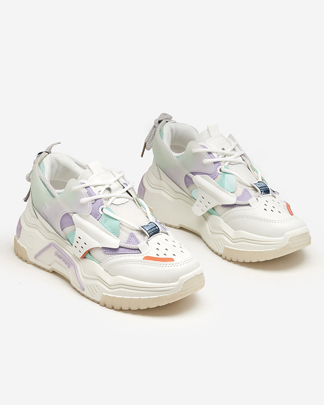 OUTLET Dámská sportovní obuv, tenisky v bílé a fialové barvě Xillop - Obuv