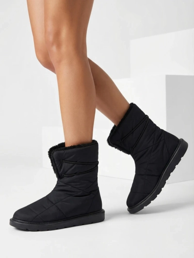 Жіночі Черевики Luna Чорні З Тканини Теплі на Зиму