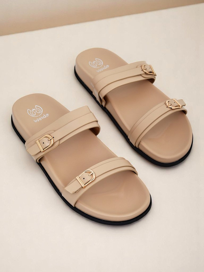 Royalfashion Dámské pantofle z ekokůže EcoTwins Slides