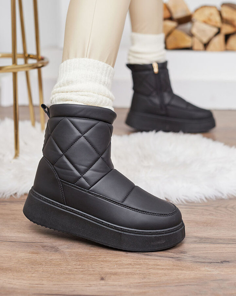 Royalfashion Černé dámské boty a'la snow boots Kacecica