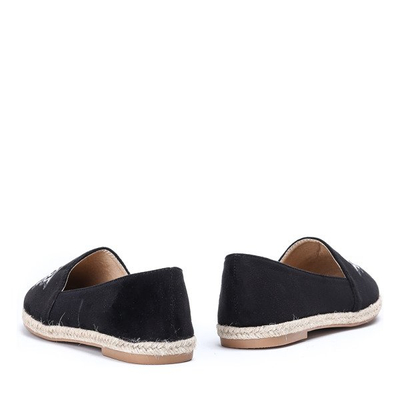 Černé espadrily s odznakem Borneo - obuv