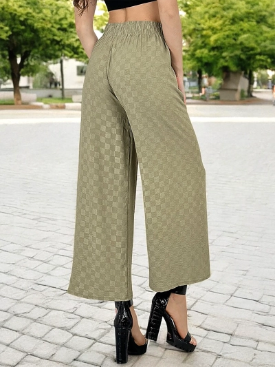 Royalfashion Жіночі широкі штани в клітинку