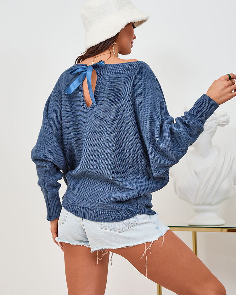 Royalfashion Dámský tmavě modrý svetr