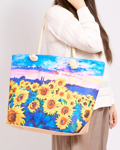 Royalfashion Velká taška z látky s potiskem