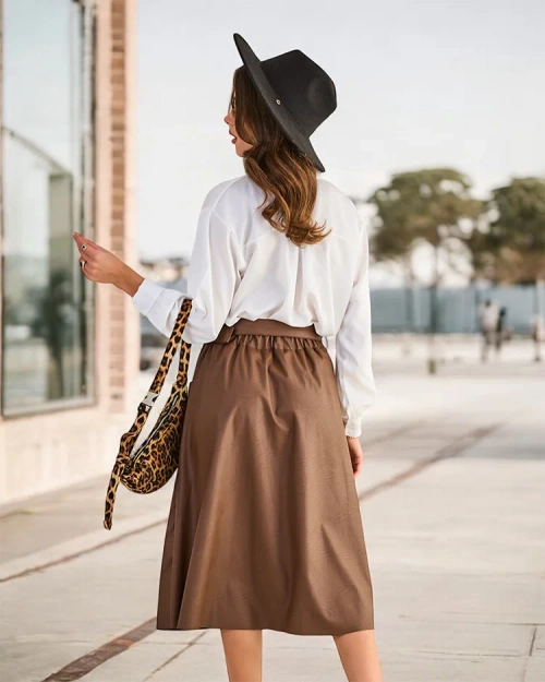 Royalfashion Жіноча міді-спідниця PLUS SIZE