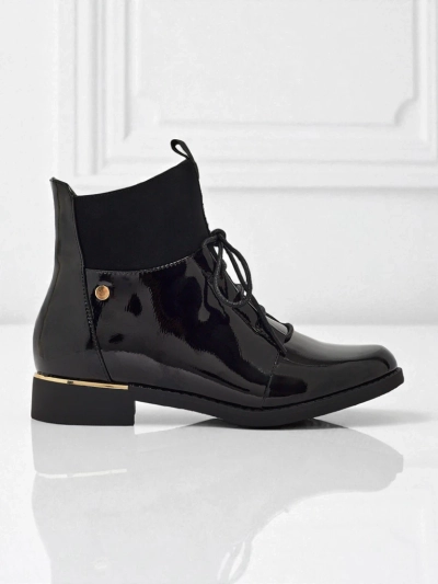 Luca Gloss Black Boots z Eko Kůže
