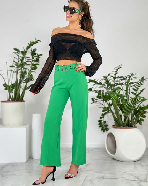 Royalfashion Жіночі широкі штани з тканини