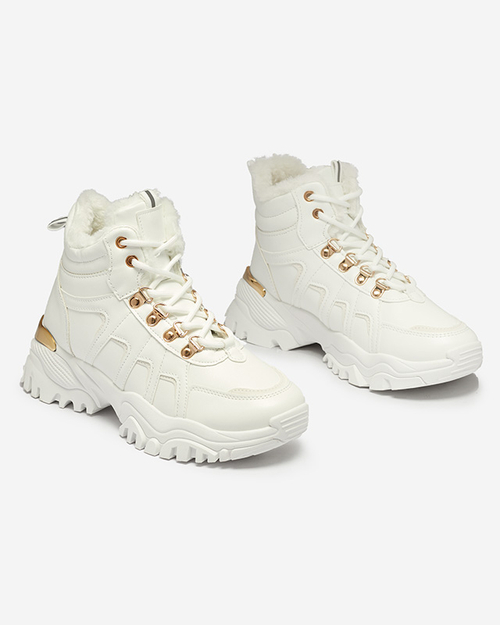 Білі черевики з екошкіри Vetorr- Взуття