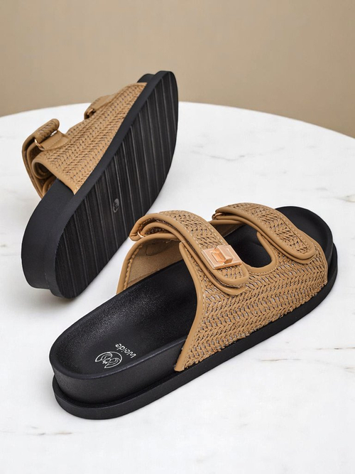 Royalfashion Жіночі шльопанці з плетенням Delibeli