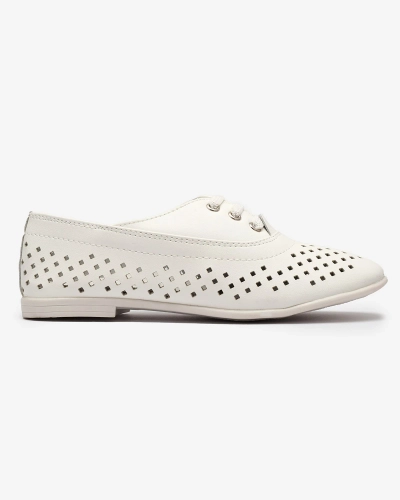 Bílé dětské prolamované mokasíny Janno- Footwear