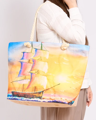 Royalfashion Velká látková taška s potiskem