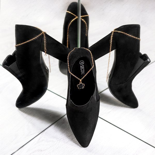 Černé boty na horním sloupku Prisha - Obuv 1